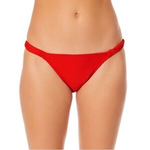 WOMENS SOLID Scrunched Strap Bikini Bottom Swimsuit Bathing Suit XL